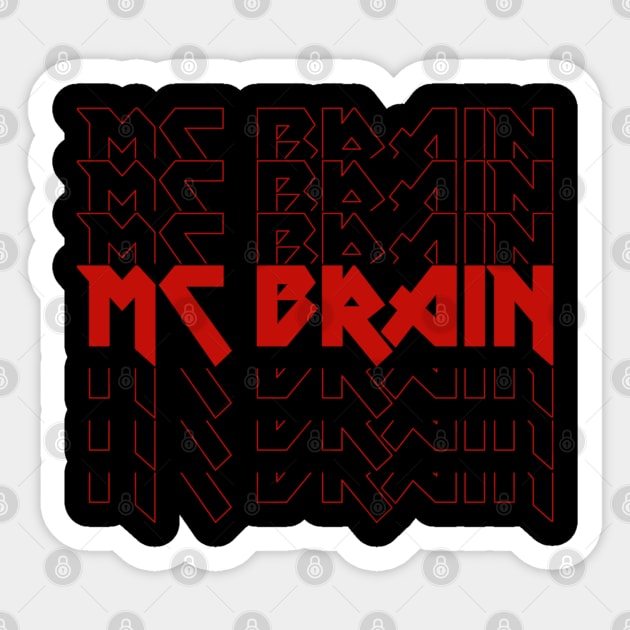 IRON TEXT || MCBRAIN DRUMMER Sticker by LAVA-ROMA-NOVA